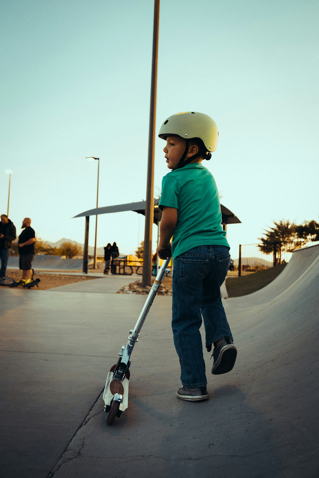 Skateboarder doing trick